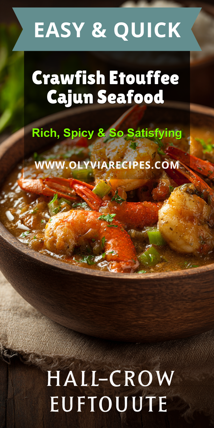 Crawfish Etouffee Cajun Seafood served warm with cozy spices