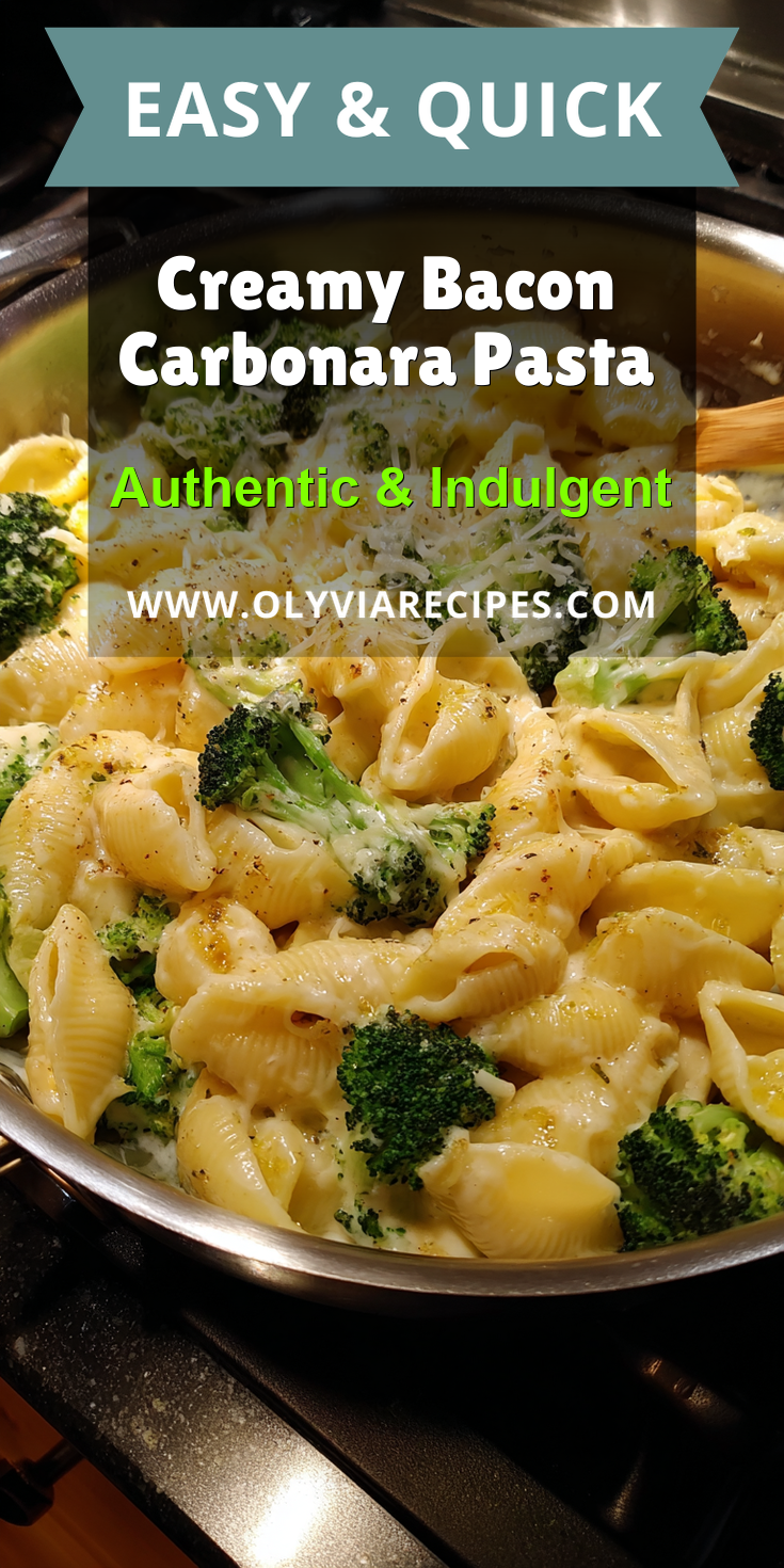 Creamy Bacon Carbonara Pasta served warm with cozy spices