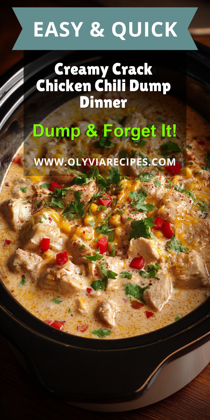 Creamy Crack Chicken Chili Dump Dinner served warm with cozy spices