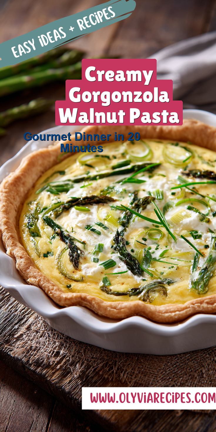 Creamy Gorgonzola Walnut Pasta served warm with cozy spices