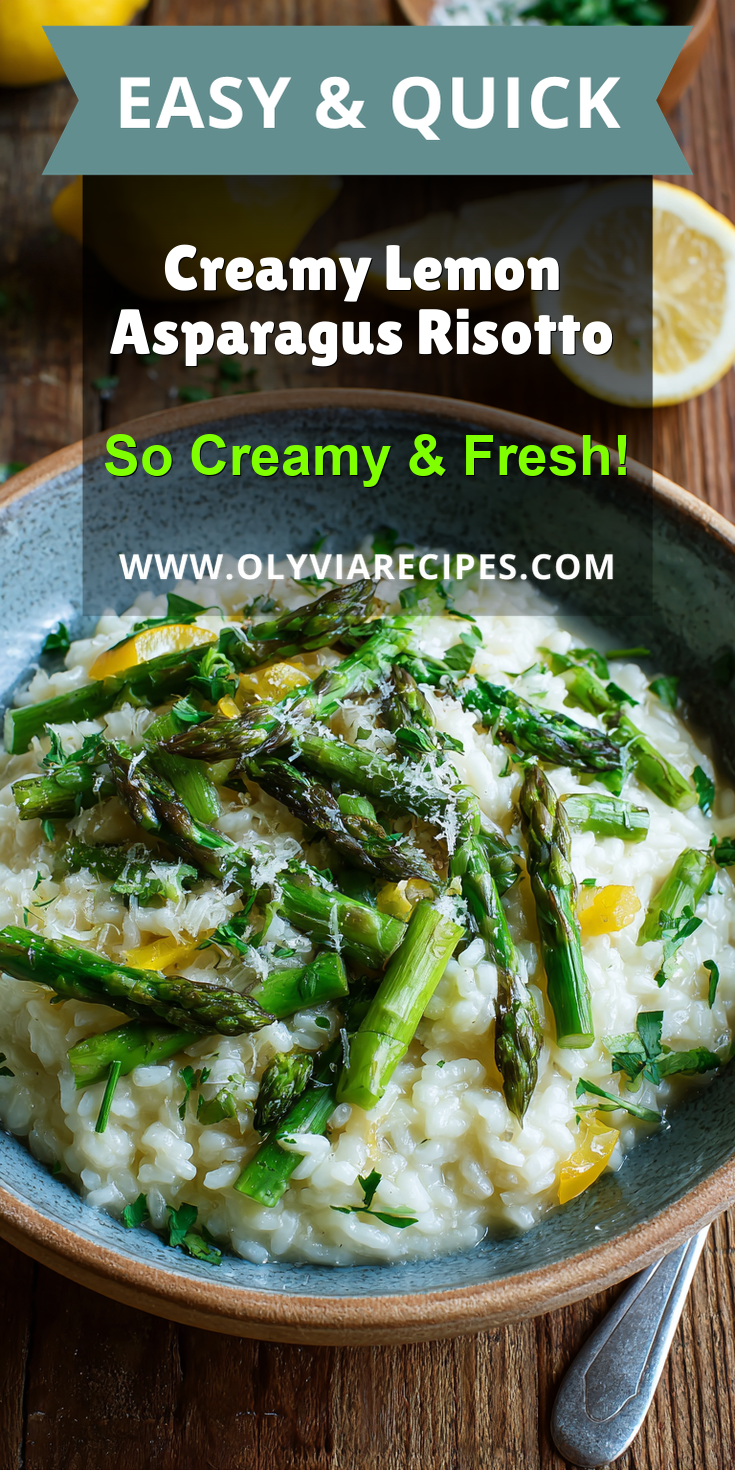 Creamy Lemon Asparagus Risotto served warm with cozy spices