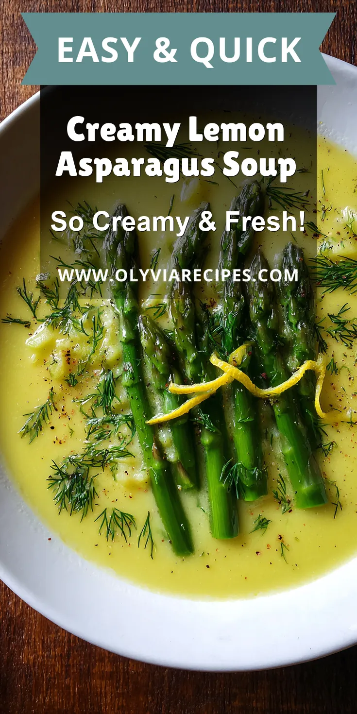 Creamy Lemon Asparagus Soup served warm with cozy spices