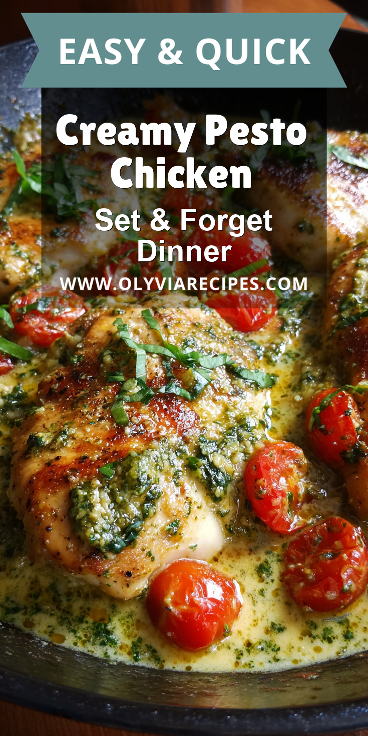 Creamy Pesto Chicken served warm with cozy spices