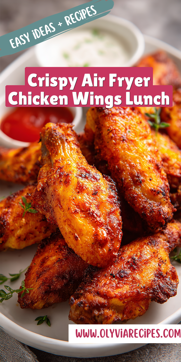 Crispy Air Fryer Chicken Wings Lunch served warm with cozy spices