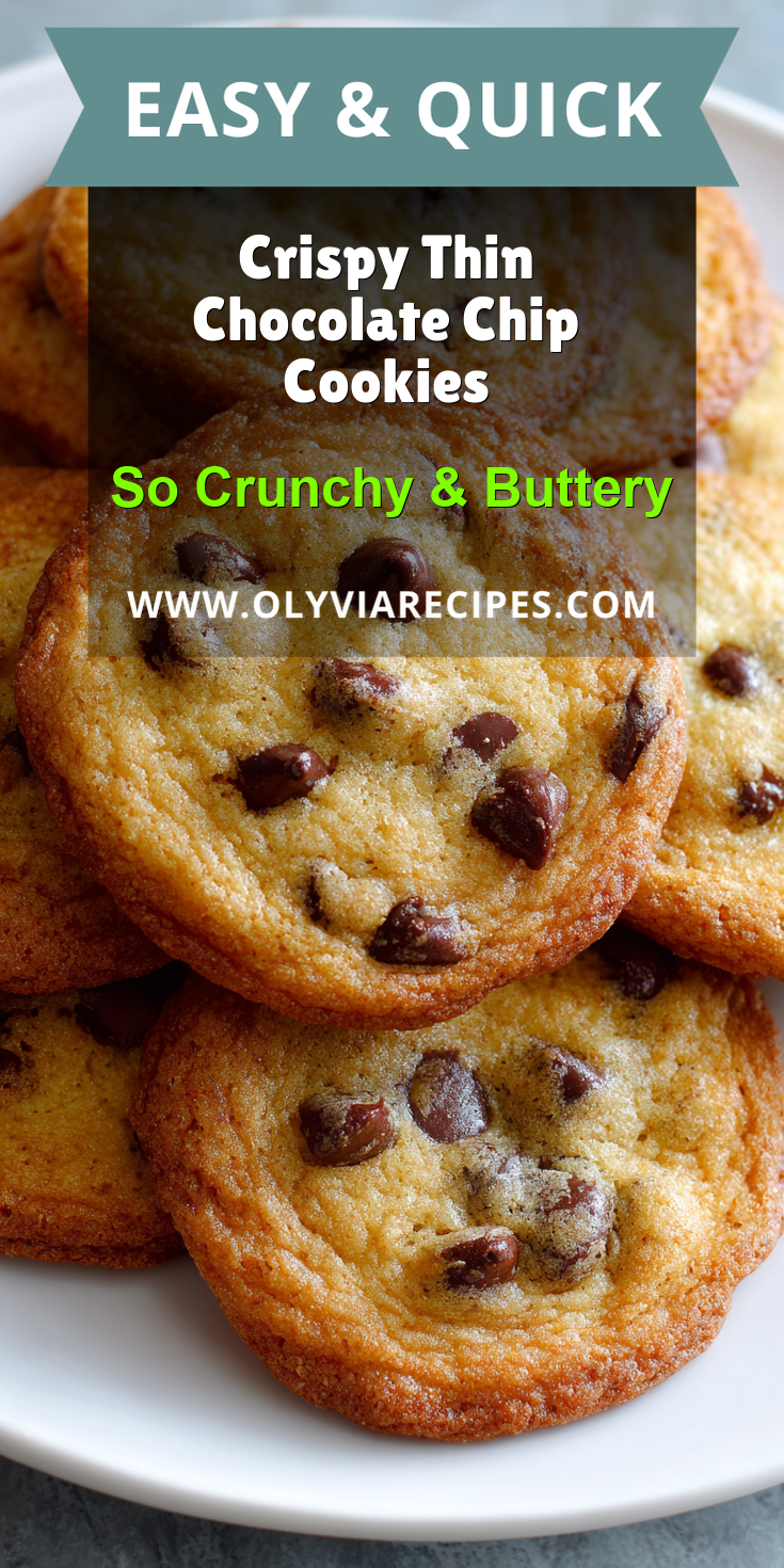 Crispy Thin Chocolate Chip Cookies served warm with cozy spices