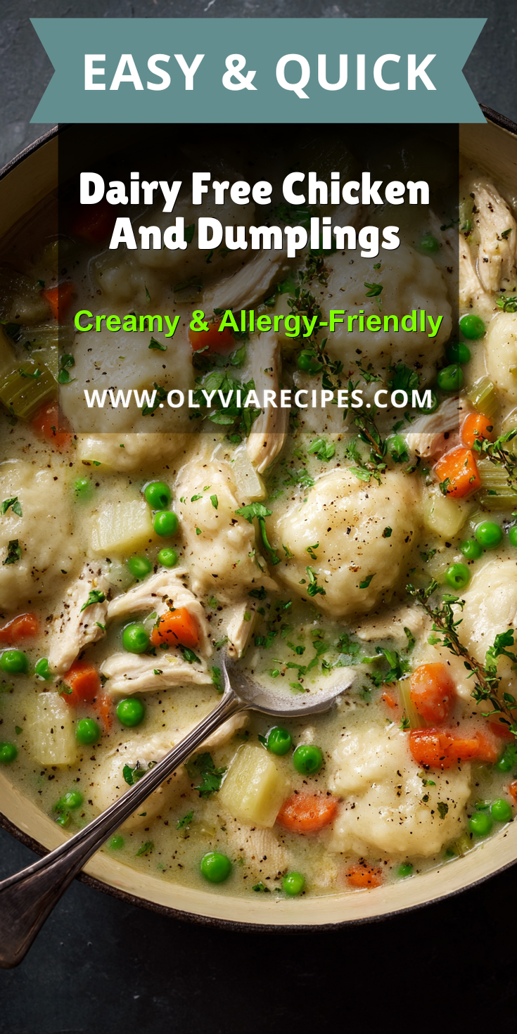 Dairy Free Chicken And Dumplings served warm with cozy spices