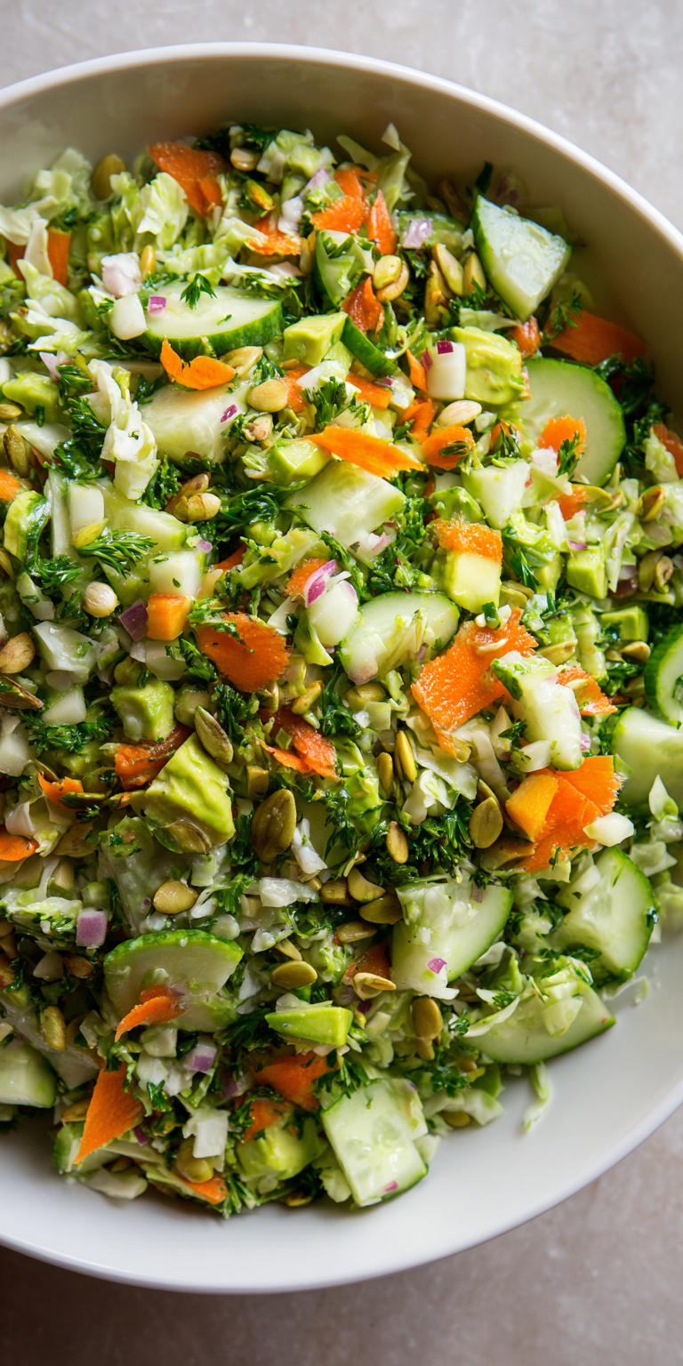 Detox Crunch Chopped Salad Bowl served warm with cozy spices