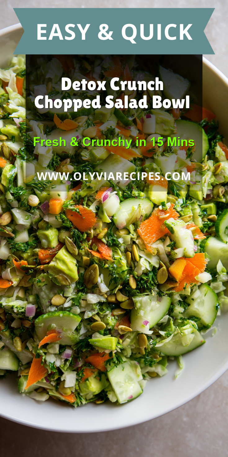 Detox Crunch Chopped Salad Bowl served warm with cozy spices
