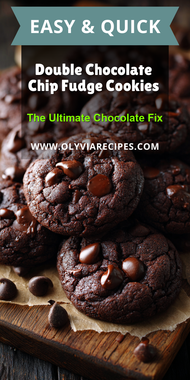 Double Chocolate Chip Fudge Cookies served warm with cozy spices