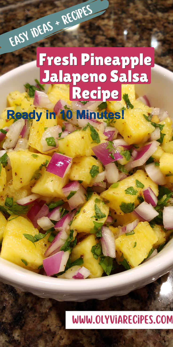 Fresh Pineapple Jalapeno Salsa Recipe served warm with cozy spices