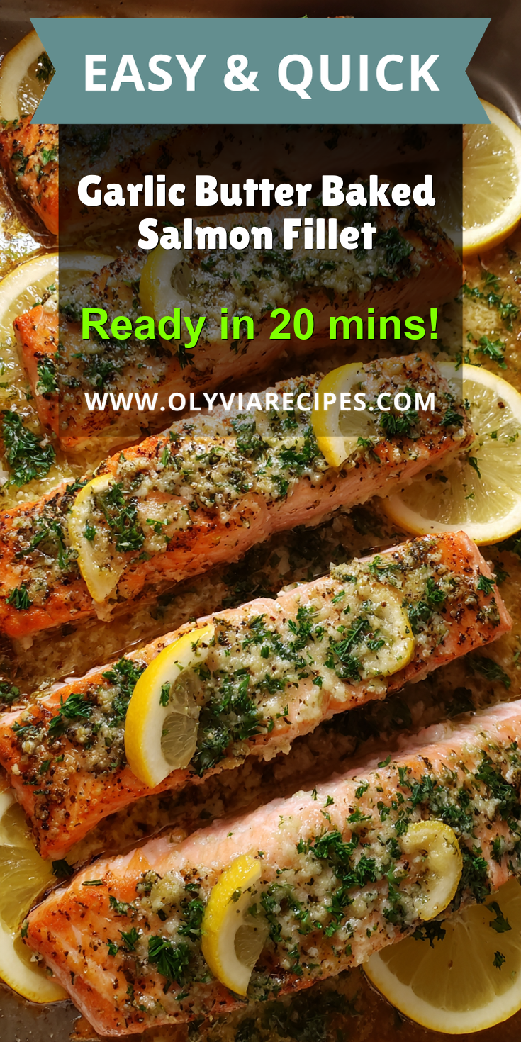 Garlic Butter Baked Salmon Fillet served warm with cozy spices