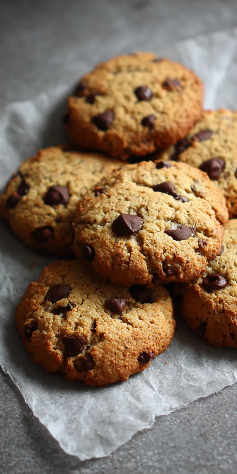 Gluten Free Almond Flour Chocolate Chip Cookies served warm with cozy spices