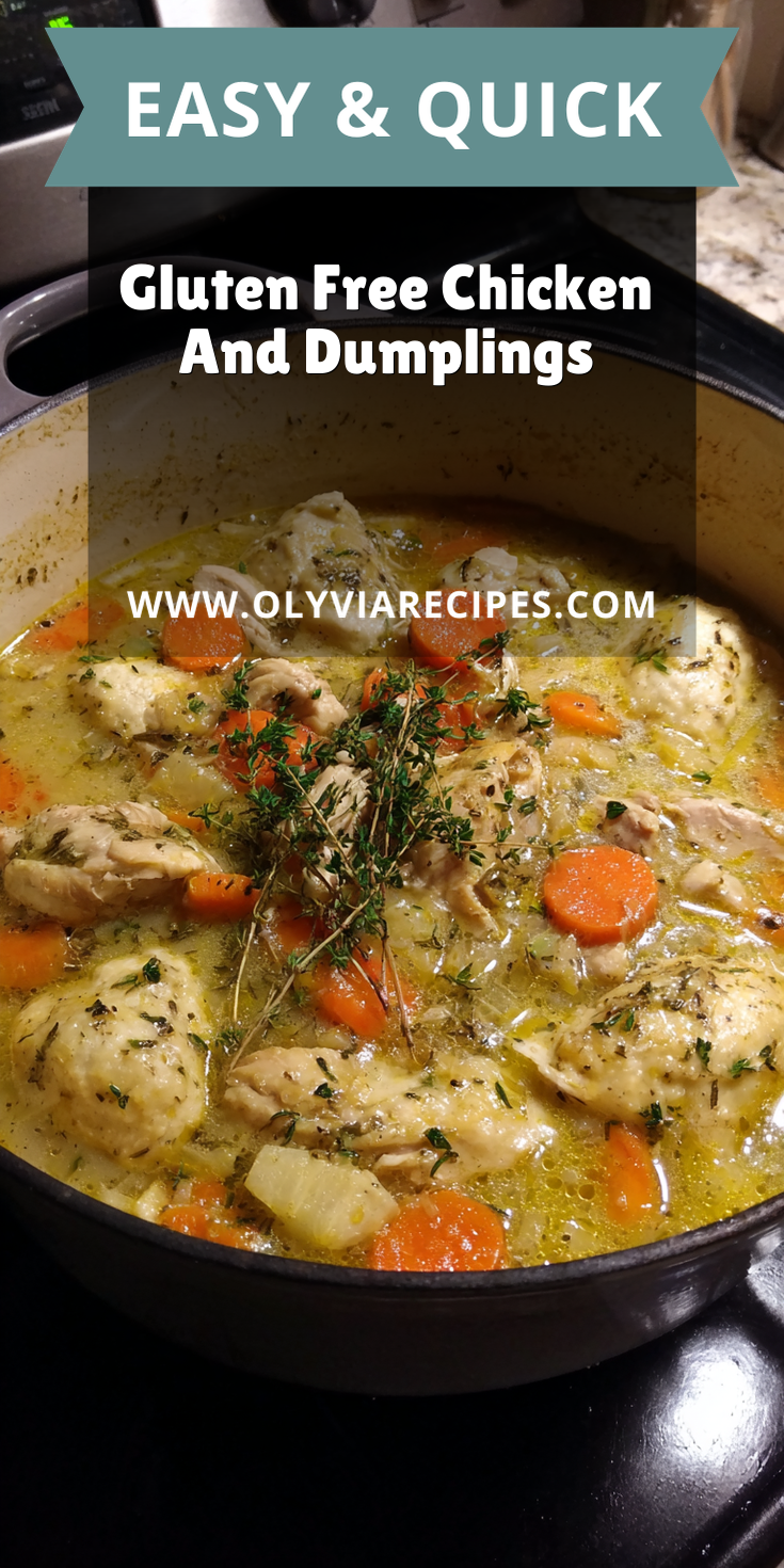 Gluten Free Chicken And Dumplings served warm with cozy spices