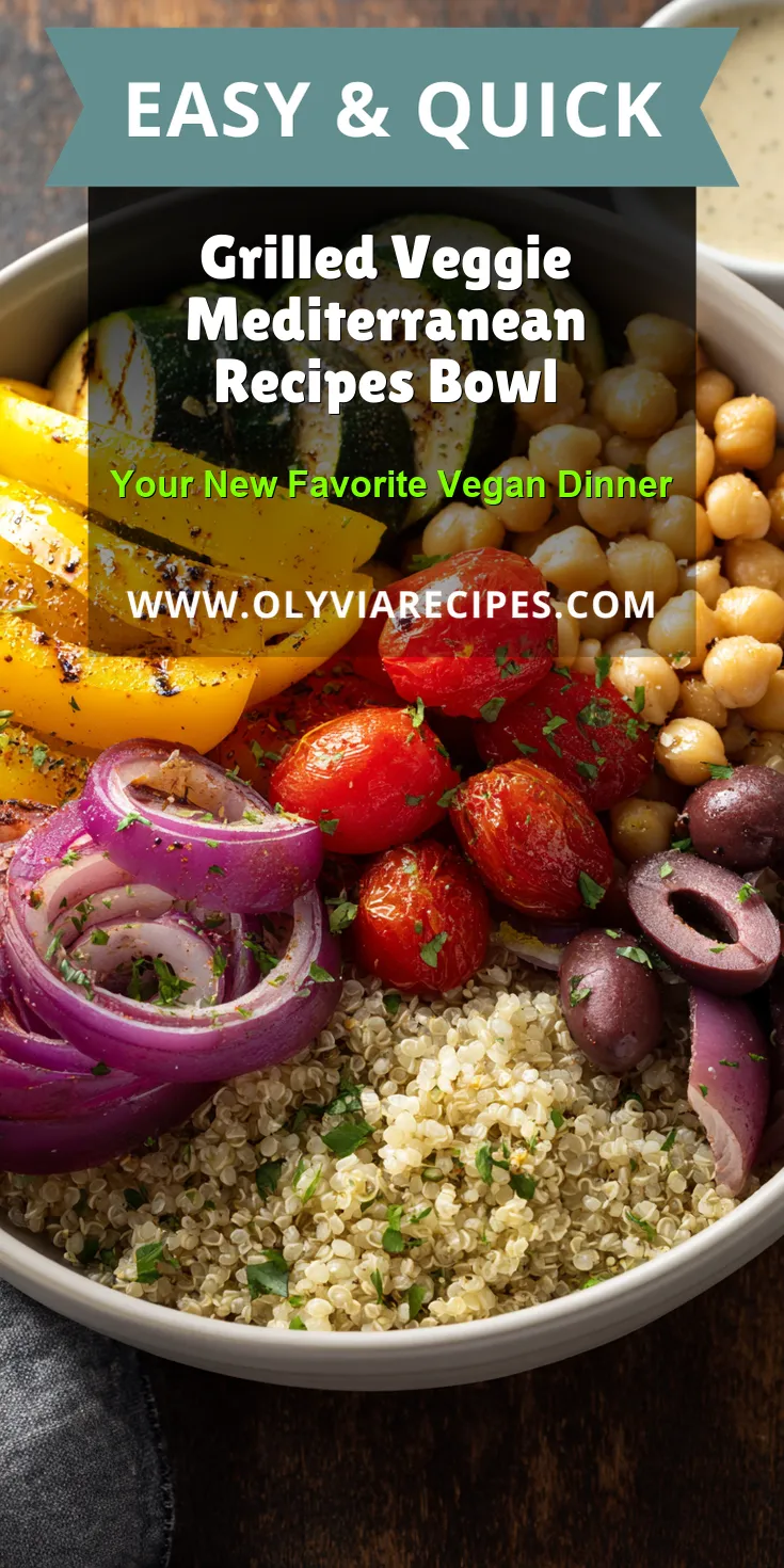 Grilled Veggie Mediterranean Recipes Bowl served warm with cozy spices
