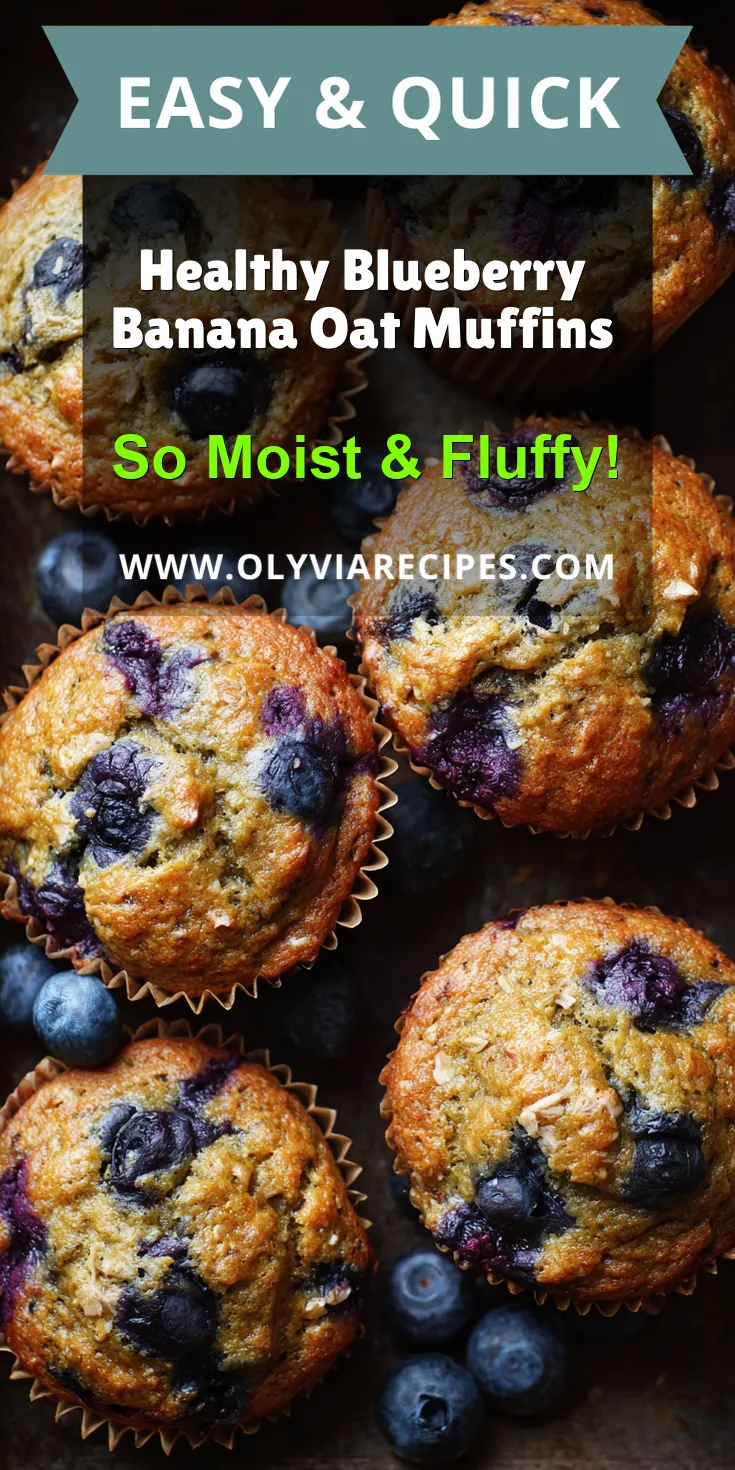 Healthy Blueberry Banana Oat Muffins served warm with cozy spices