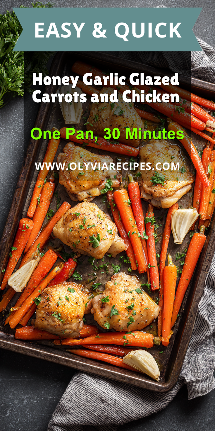 Honey Garlic Glazed Carrots and Chicken served warm with cozy spices
