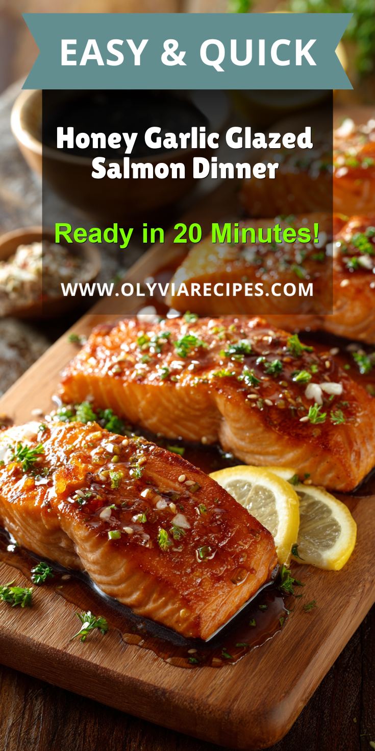 Honey Garlic Glazed Salmon Dinner served warm with cozy spices