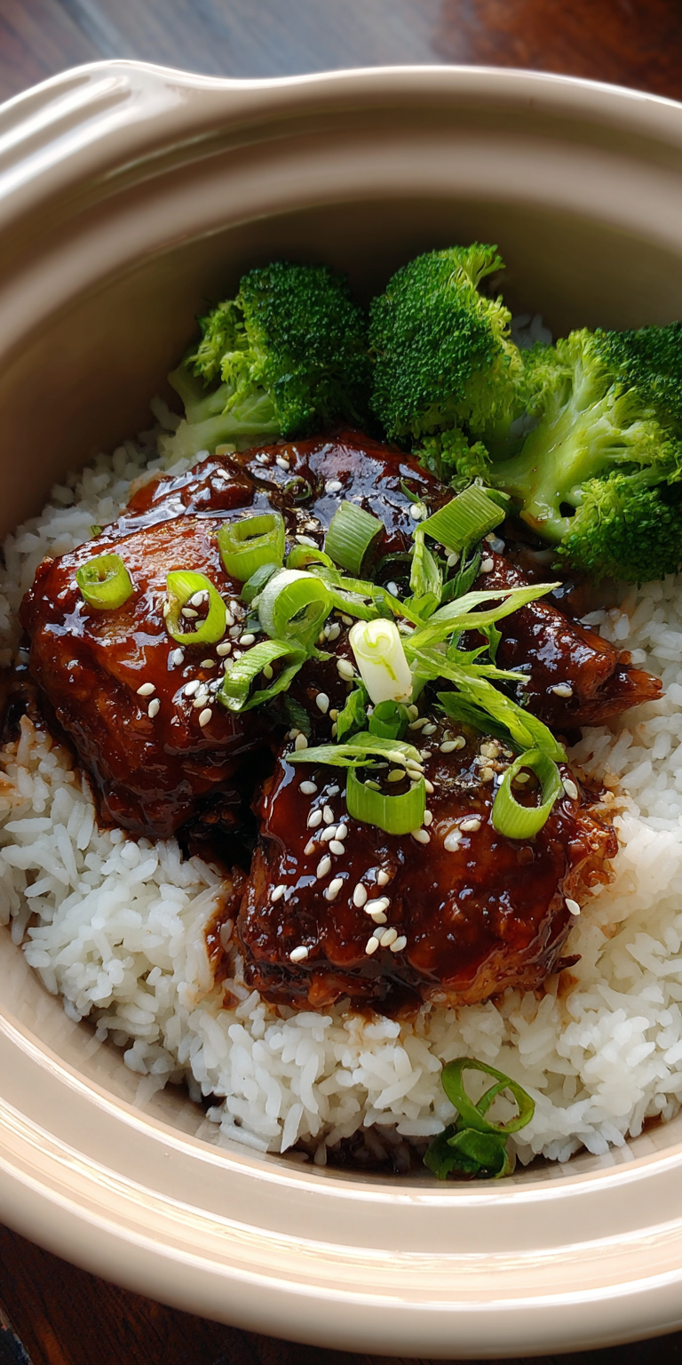 Honey Garlic Slow Cooker Easy Meal served warm with cozy spices