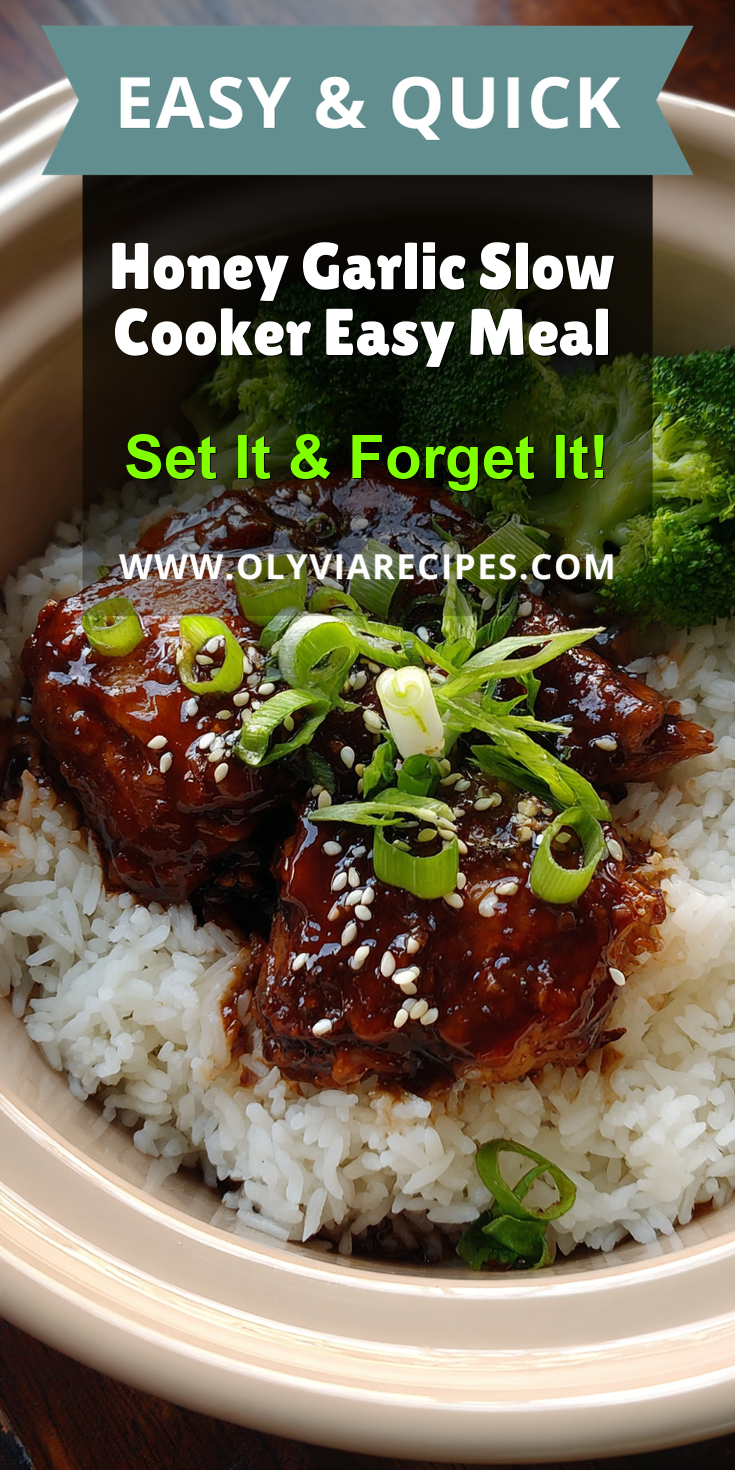 Honey Garlic Slow Cooker Easy Meal served warm with cozy spices