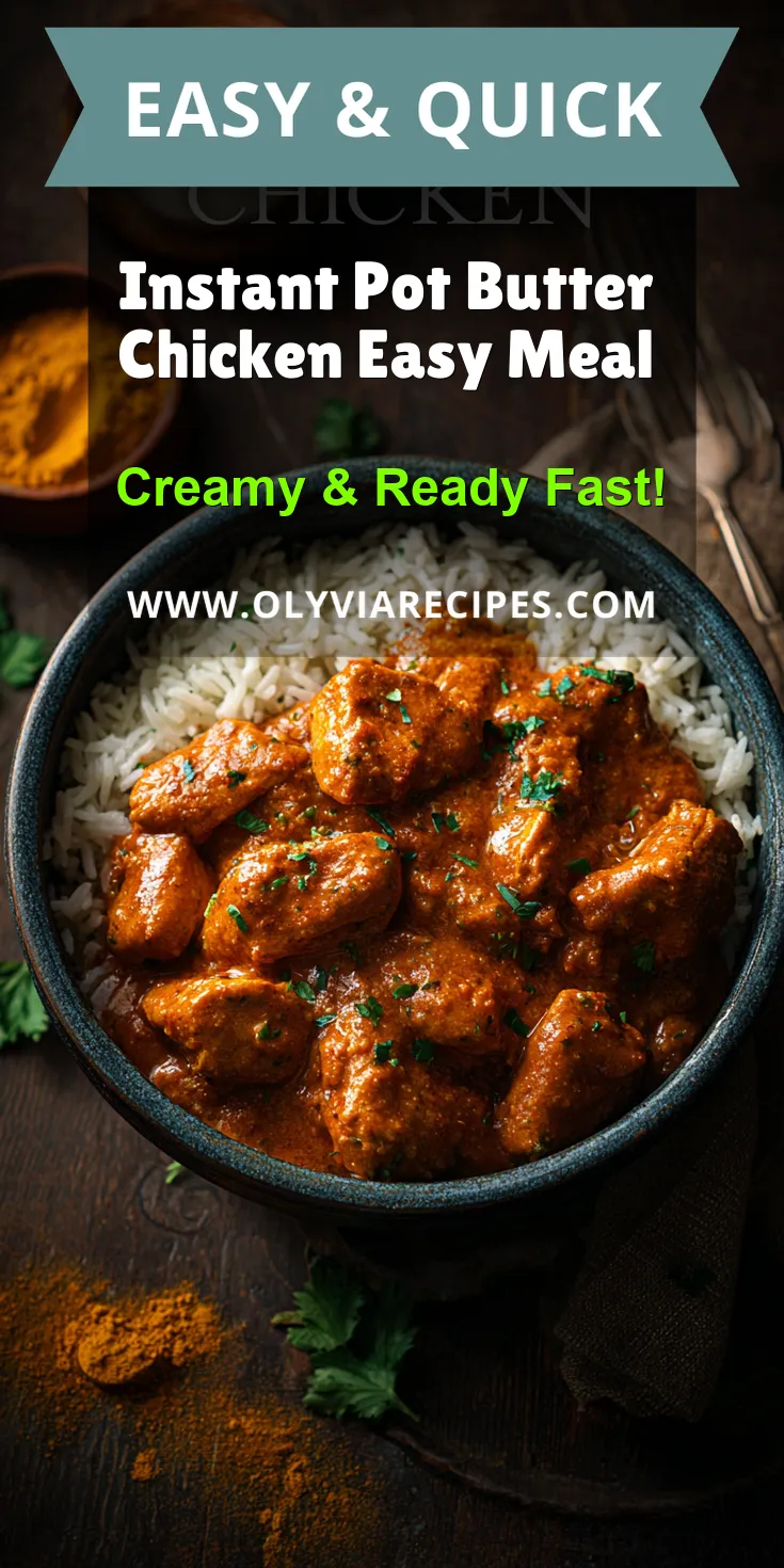 Instant Pot Butter Chicken Easy Meal served warm with cozy spices