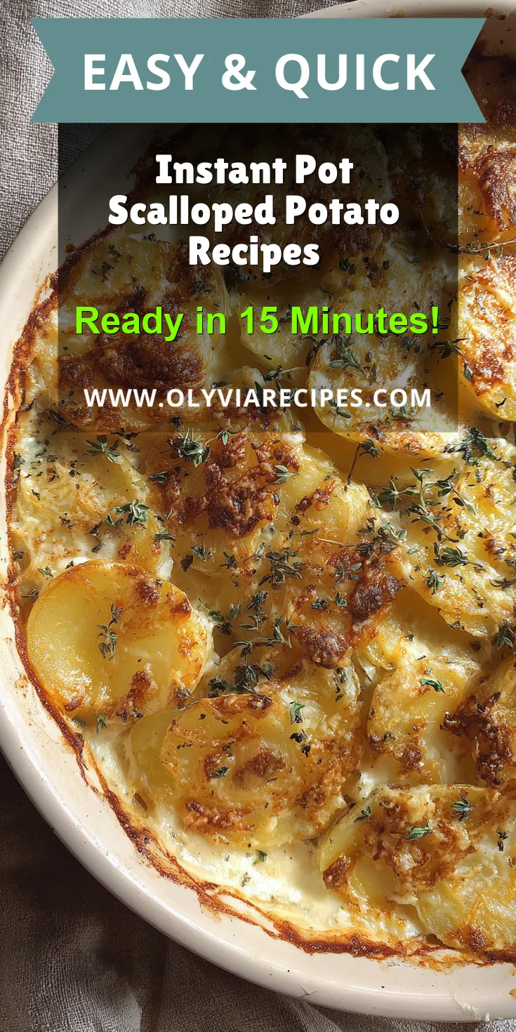 Instant Pot Scalloped Potato Recipes served on a plate