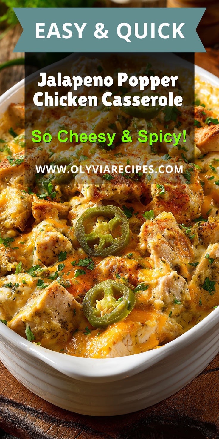 Jalapeno Popper Chicken Casserole served warm with cozy spices