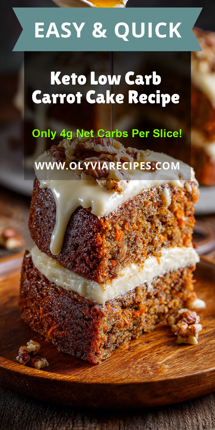 Keto Low Carb Carrot Cake Recipe served warm with cozy spices
