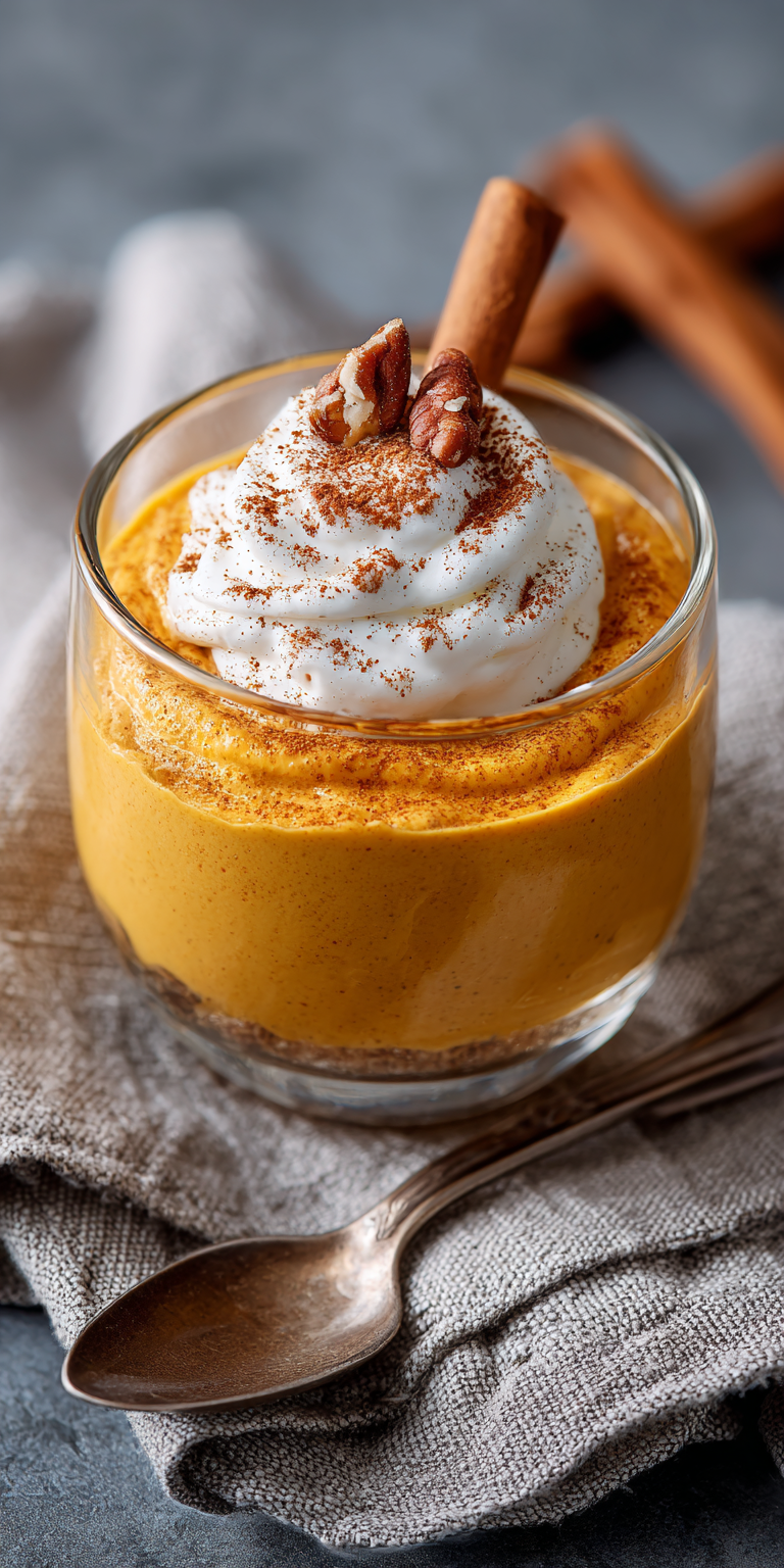 Keto Pumpkin Spice Mousse served warm with gentle spices and a cozy aroma