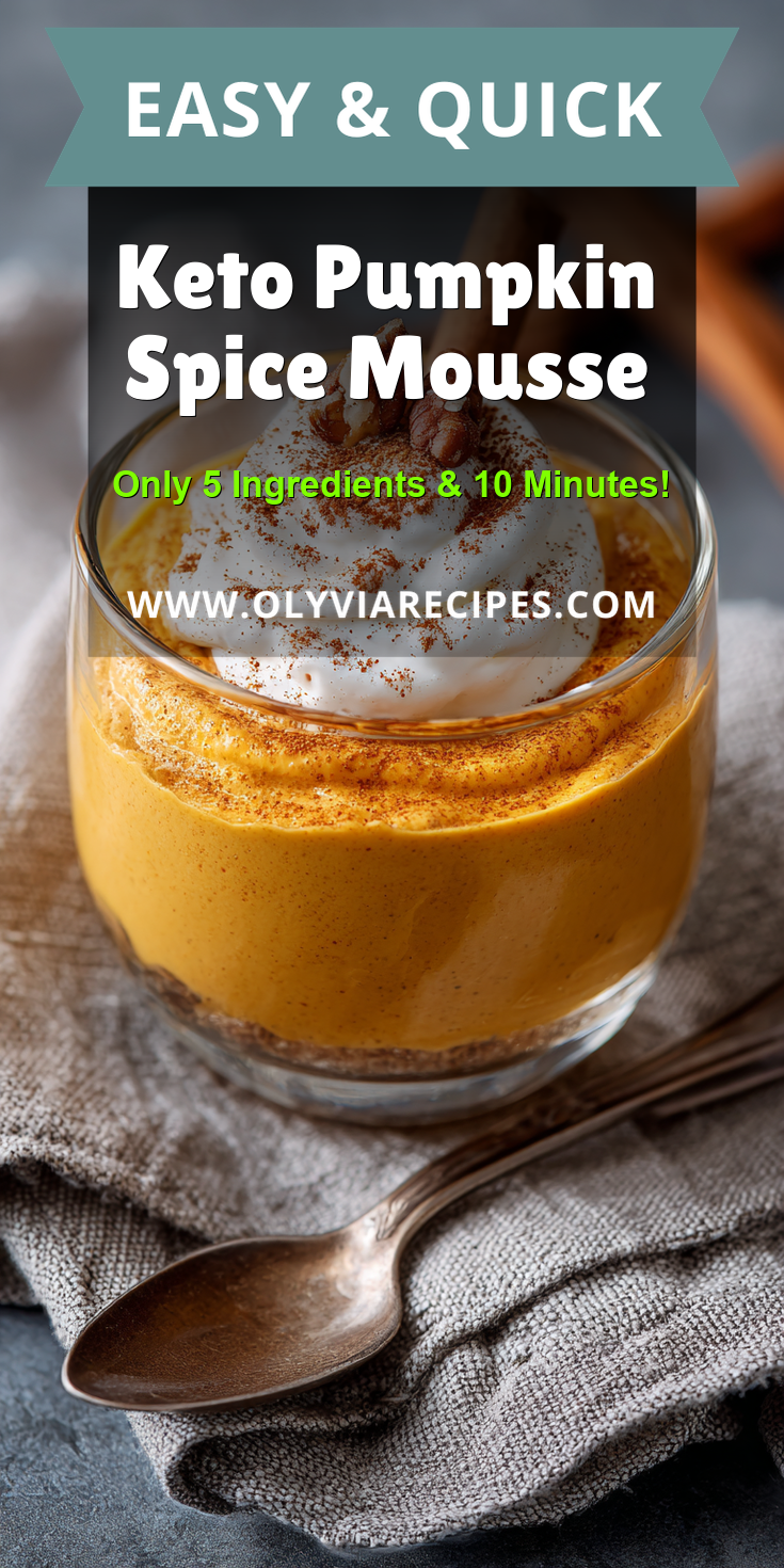 Keto Pumpkin Spice Mousse served warm with cozy spices