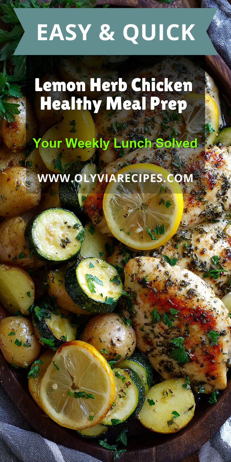 Lemon Herb Chicken Healthy Meal Prep served warm with cozy spices