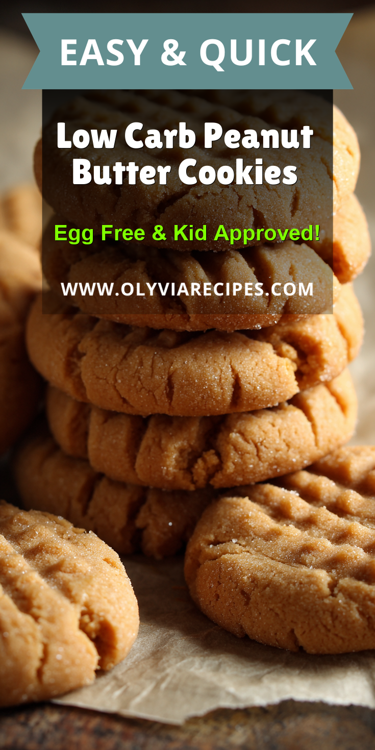 Low Carb Peanut Butter Cookies served on a plate