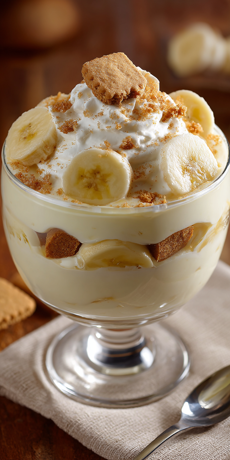 Magnolia Bakery Banana Pudding Dessert served warm with cozy spices