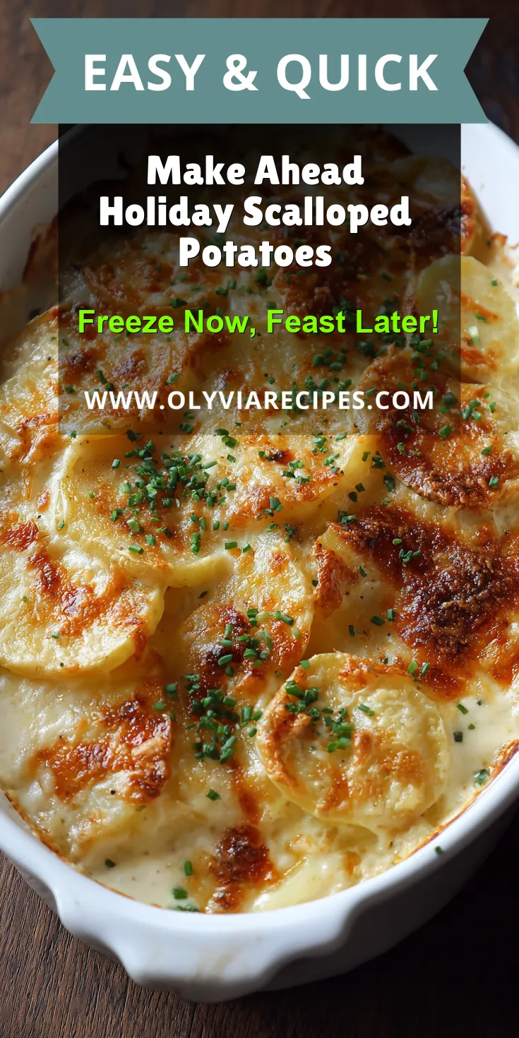 Make Ahead Holiday Scalloped Potatoes served warm with cozy spices