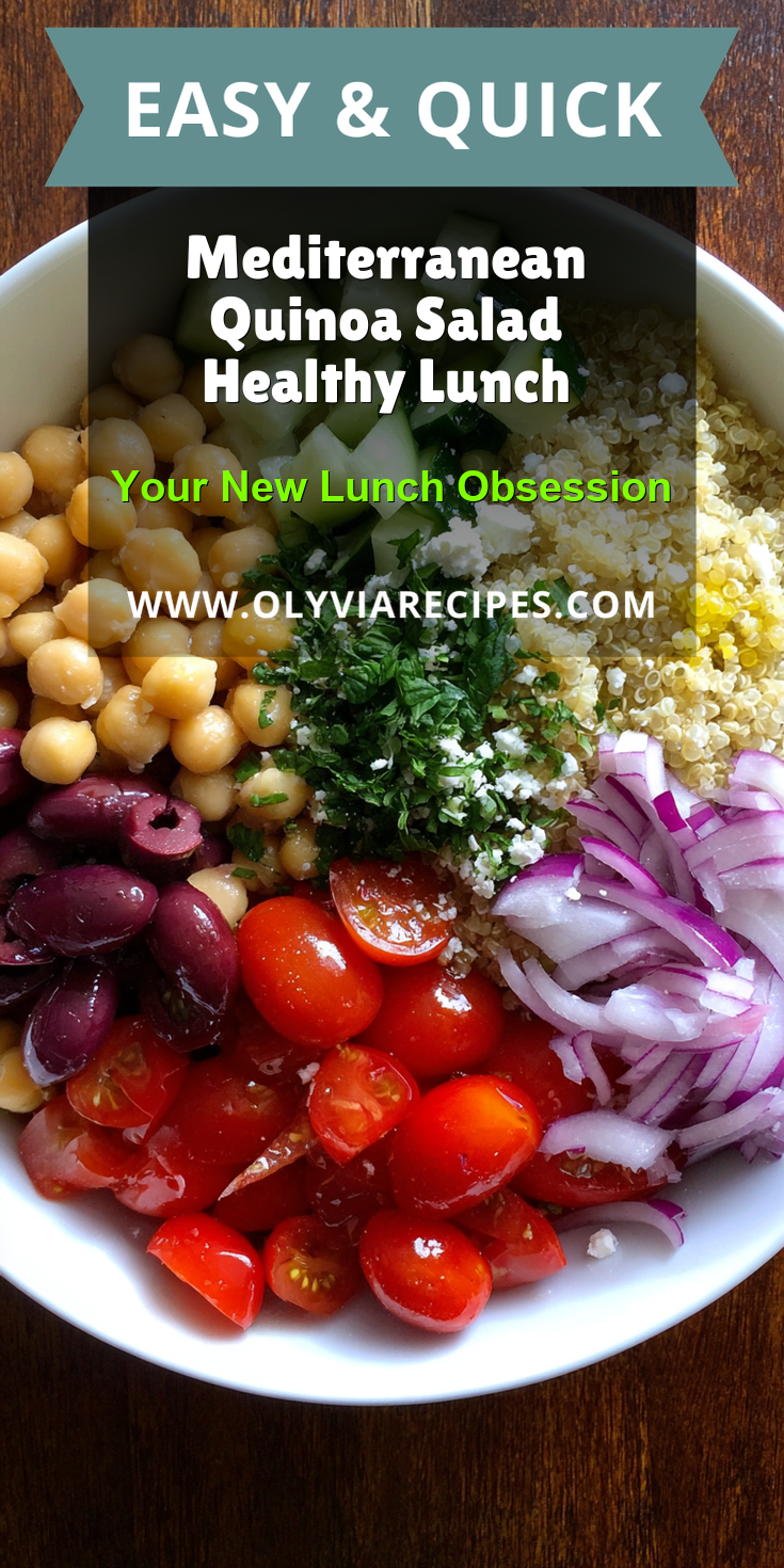 Mediterranean Quinoa Salad Healthy Lunch served warm with cozy spices