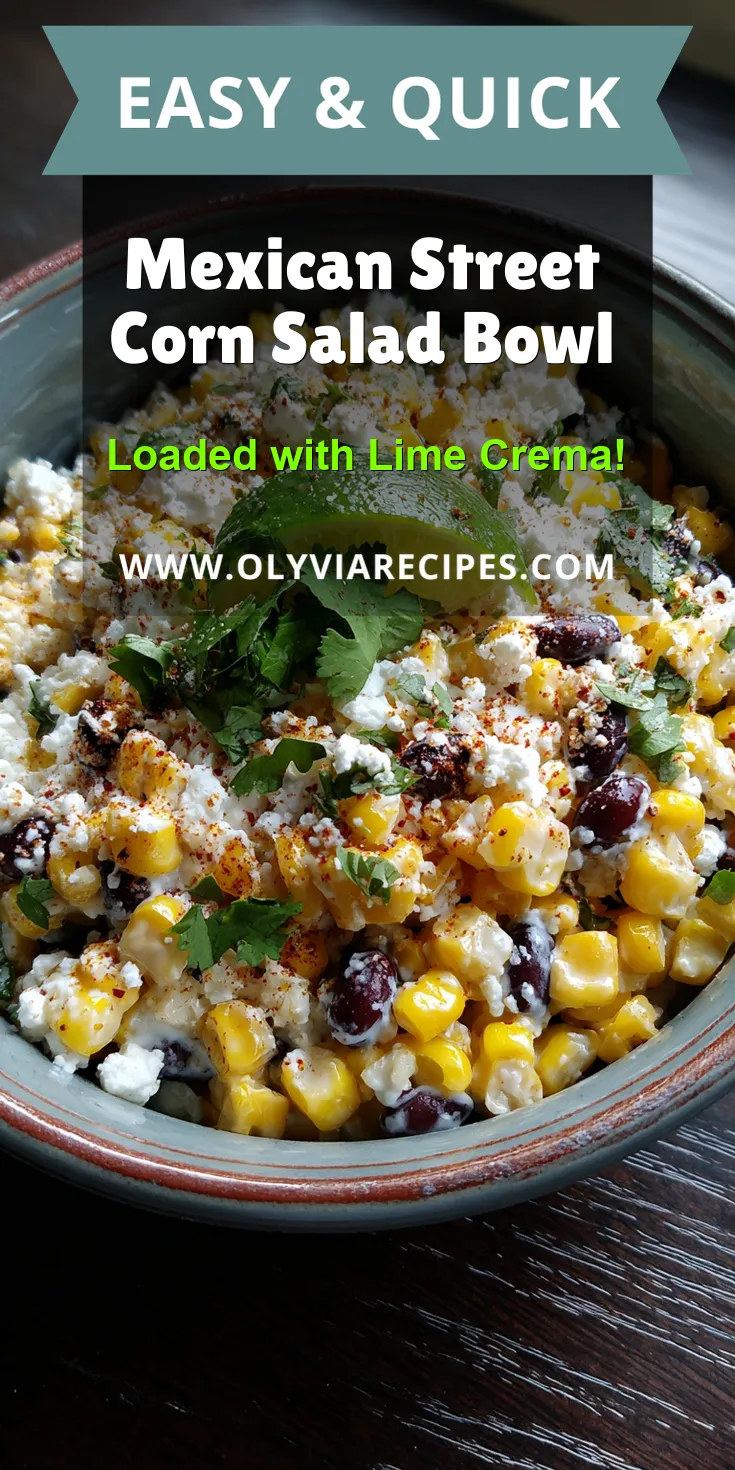 Mexican Street Corn Salad Bowl served warm with cozy spices