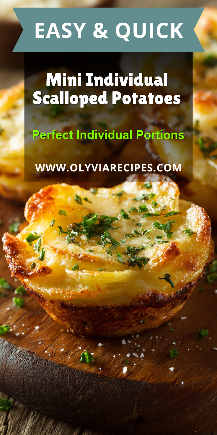 Mini Individual Scalloped Potatoes served warm with cozy spices