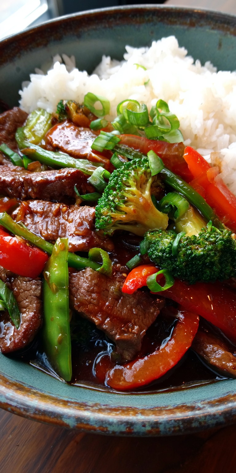 Mongolian Venison Stir Fry served warm with cozy spices