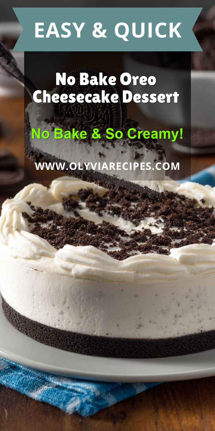 No Bake Oreo Cheesecake Dessert served warm with cozy spices