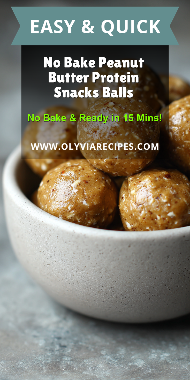 No Bake Peanut Butter Protein Snacks Balls served warm with cozy spices