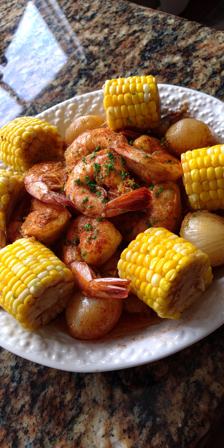 Old Bay Shrimp Seafood Boil Recipes served warm with cozy spices