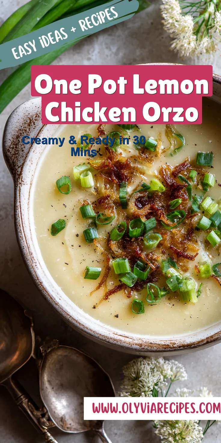 One Pot Lemon Chicken Orzo served warm with cozy spices