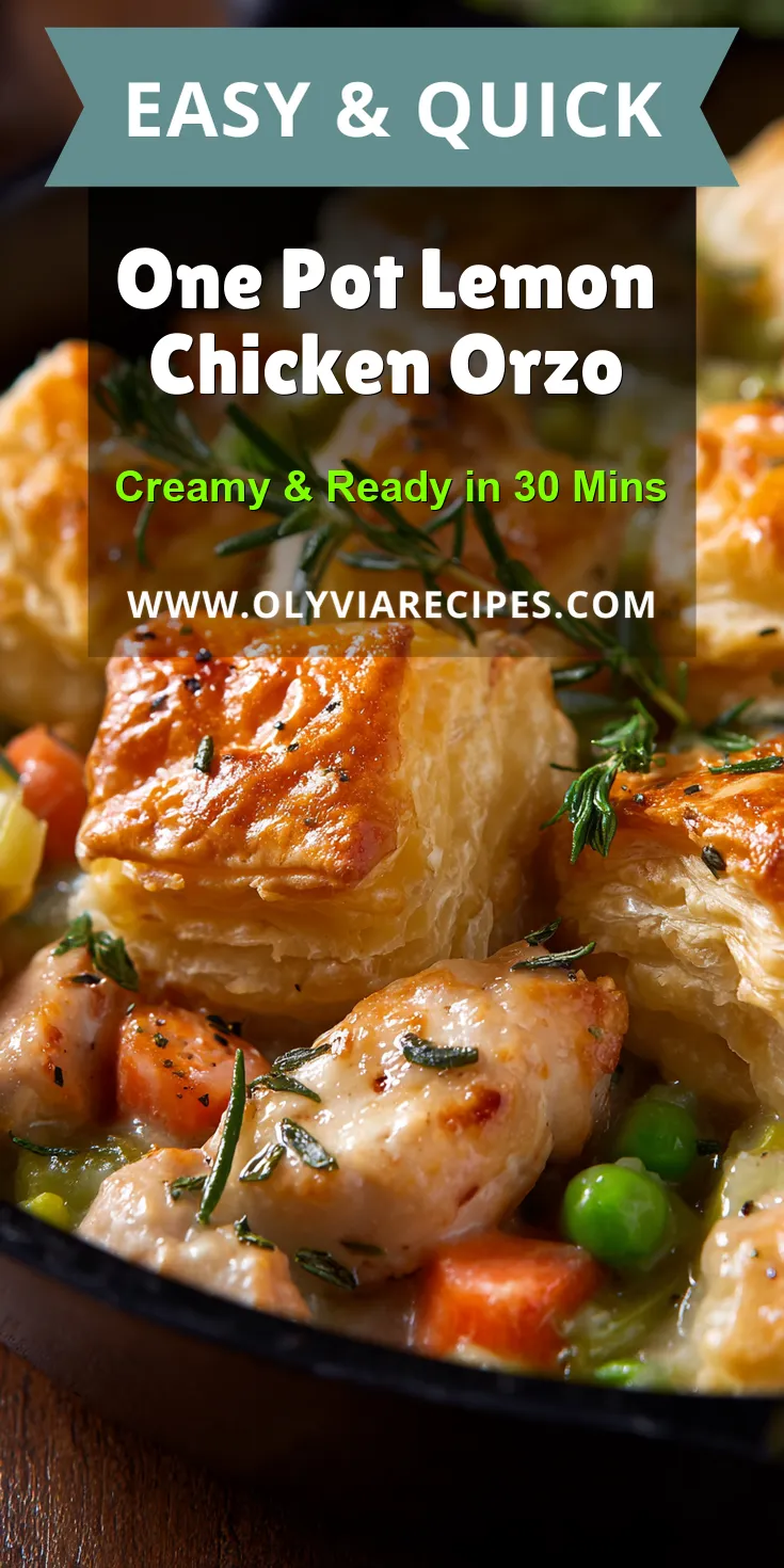 One Pot Lemon Chicken Orzo served warm with cozy spices