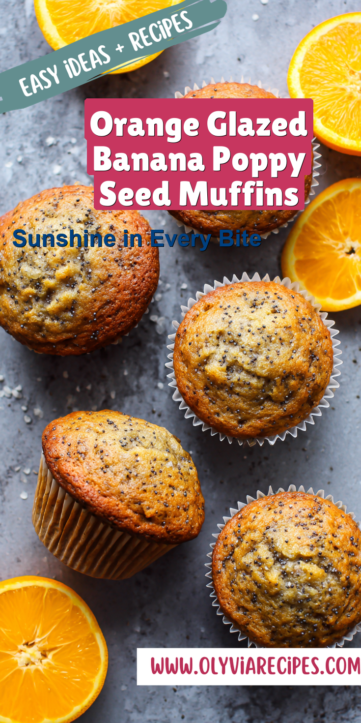 Orange Glazed Banana Poppy Seed Muffins served warm with gentle spices and a cozy aroma