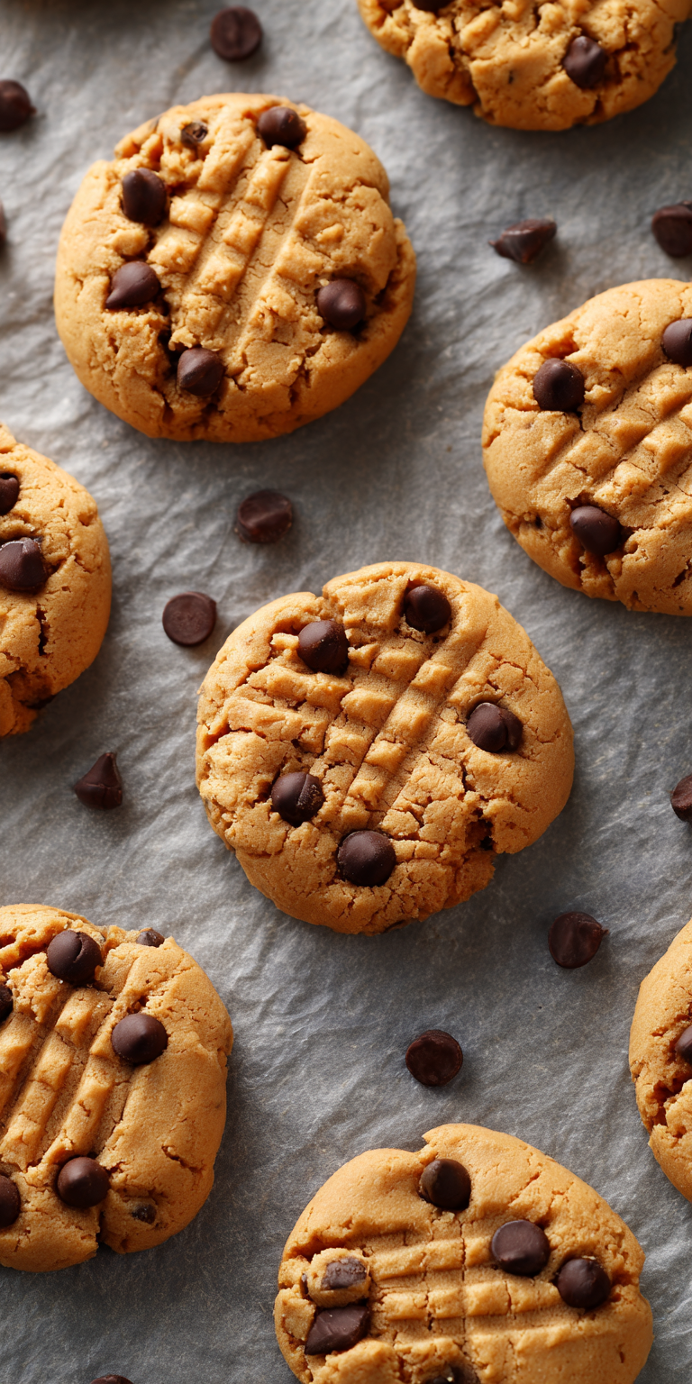 Peanut Butter Chocolate Chip Cookies served warm with cozy spices