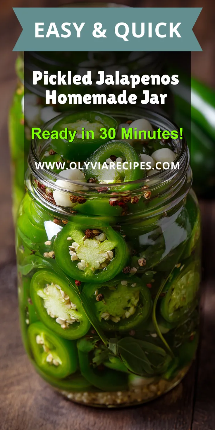 Pickled Jalapenos Homemade Jar served warm with cozy spices