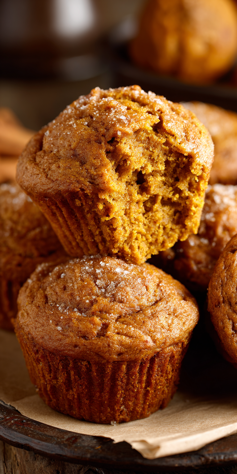 Pumpkin Spice Banana Muffins served warm with cozy spices