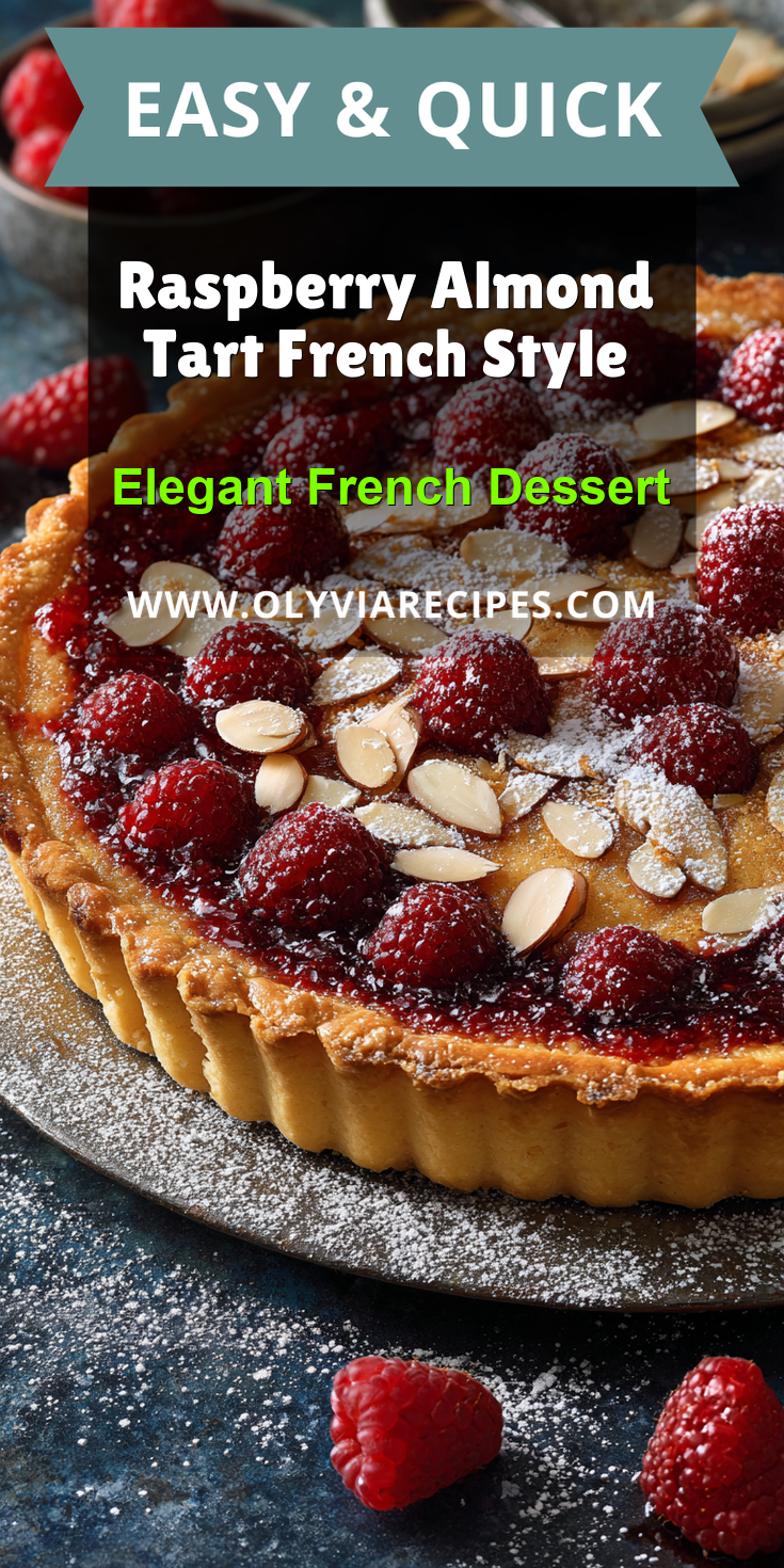 Raspberry Almond Tart French Style served warm with cozy spices