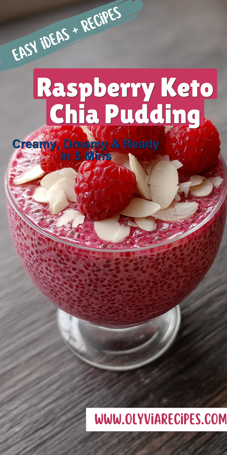 Raspberry Keto Chia Pudding served warm with cozy spices
