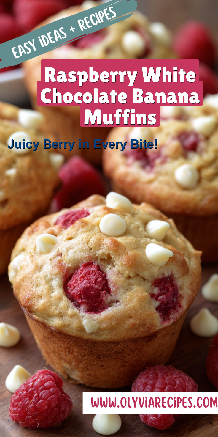 Raspberry White Chocolate Banana Muffins served warm with cozy spices