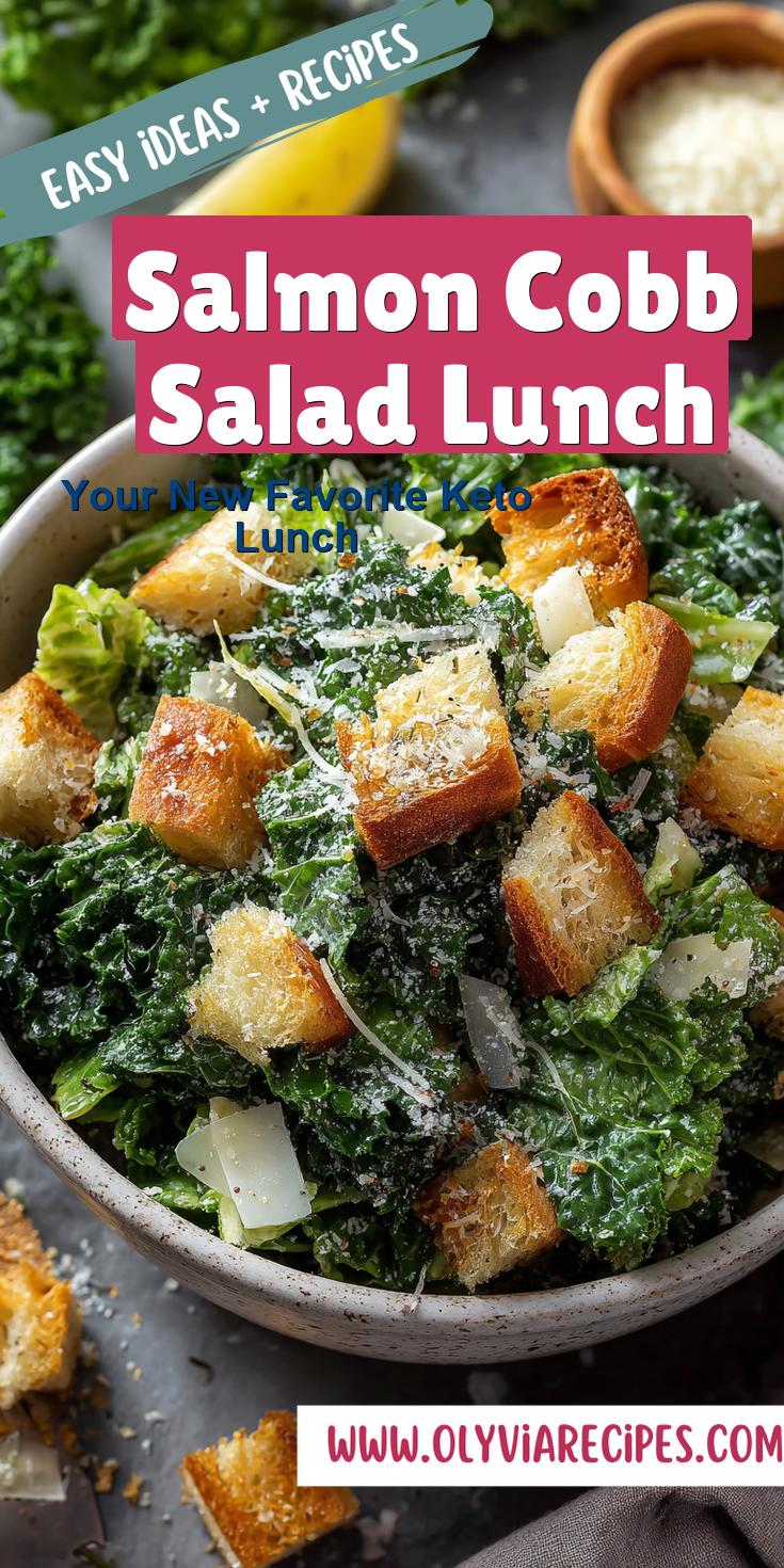 Salmon Cobb Salad Lunch served warm with cozy spices